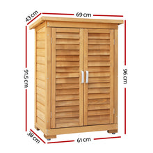 Load image into Gallery viewer, Portable Wooden Garden Storage Cabinet
