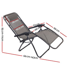 Load image into Gallery viewer, Gardeon Outdoor Portable Recliner - Grey
