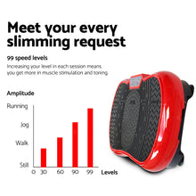 Load image into Gallery viewer, Everfit Vibration Machine Platform Vibrator Resistance Rope Home Fitness Red
