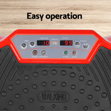 Load image into Gallery viewer, Everfit Vibration Machine Platform Vibrator Resistance Rope Home Fitness Red
