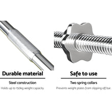 Load image into Gallery viewer, 28KG Barbell Weight Set Plates Bar Bench Press Fitness Exercise Home Gym 168cm
