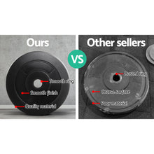 Load image into Gallery viewer, 2 x 5KG Barbell Weight Plates Standard Home Gym Press Fitness Exercise Rubber
