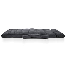 Load image into Gallery viewer, Artiss Floor Lounge Sofa With Armrest Flocking Fabric Charcoal
