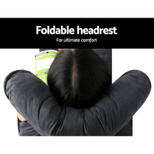 Load image into Gallery viewer, Artiss Floor Lounge Sofa With Armrest Flocking Fabric Charcoal
