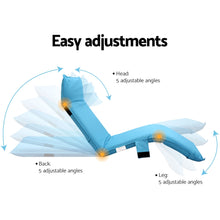 Load image into Gallery viewer, Artiss Floor Lounge Sofa Camping Chair Blue
