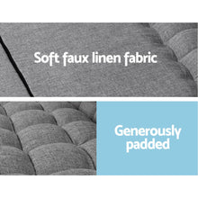 Load image into Gallery viewer, Artiss Lounge Sofa Bed 2-seater Grey Fabric
