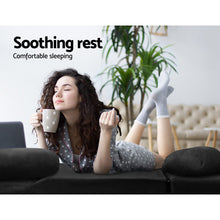 Load image into Gallery viewer, Artiss Lounge Sofa Bed 2-seater Charcoal Suede
