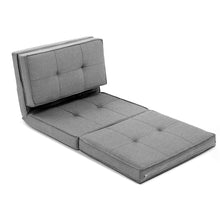 Load image into Gallery viewer, Artiss Floor Lounge Single Sofa Bed Grey Fabric
