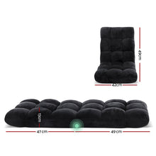 Load image into Gallery viewer, Artiss Lounge Sofa Bed Flannel Fabric Black
