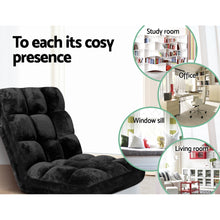 Load image into Gallery viewer, Artiss Lounge Sofa Bed Flannel Fabric Black
