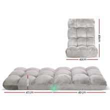 Load image into Gallery viewer, Artiss Lounge Sofa Bed Flannel Fabric Grey
