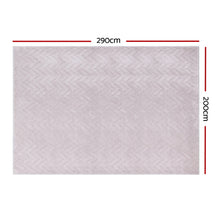 Load image into Gallery viewer, Artiss Floor Rugs 200x290cm Washable Area Mat Large Carpet Microfiber Ripple
