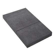 Load image into Gallery viewer, Giselle Bedding Double Size Folding Foam Mattress Portable Bed Mat Velvet Dark Grey
