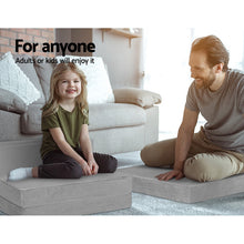 Load image into Gallery viewer, Giselle Bedding Folding Foam Mattress Portable Sofa Bed Lounge Chair Velvet Light Grey
