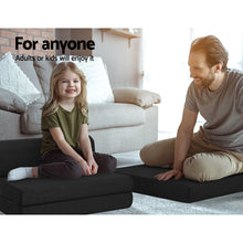 Load image into Gallery viewer, Giselle Bedding Folding Foam Mattress Portable Double Sofa Bed Mat Air Mesh Fabric Black
