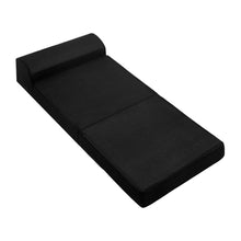 Load image into Gallery viewer, Giselle Bedding Folding Foam Mattress Portable Single Sofa Bed Mat Air Mesh Fabric Black
