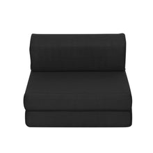 Load image into Gallery viewer, Giselle Bedding Folding Foam Mattress Portable Single Sofa Bed Mat Air Mesh Fabric Black
