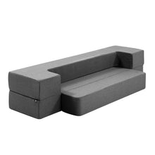 Load image into Gallery viewer, Giselle Bedding Portable Sofa Bed Folding Mattress Lounger Chair Ottoman Grey
