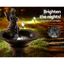 Load image into Gallery viewer, Gardeon Water Fountain Features Solar with LED Lights Outdoor Cascading Angel
