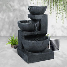 Load image into Gallery viewer, Zenton™ - Tranquil Blue 3 Tier Solar Powered Water Fountain with Light
