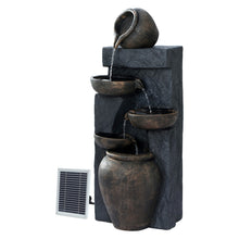 Load image into Gallery viewer, Gardeon Solar Water Fountain Features Outdoor 5 Tiered Cascading Bird Bath
