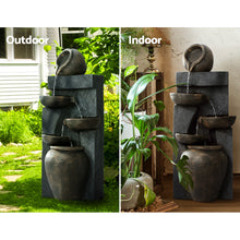 Load image into Gallery viewer, Gardeon Solar Water Fountain Features Outdoor 5 Tiered Cascading Bird Bath
