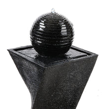 Load image into Gallery viewer, InfinityTwist™ - Minimalist Black Ball Twisty Solar Powered Water Fountain with Lights
