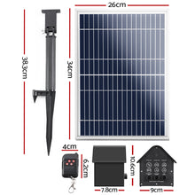 Load image into Gallery viewer, Solar Pond Pump with Battery Powered Submersible Kit LED Light &amp; Remote 8.8 FT

