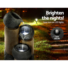 Load image into Gallery viewer, Gardeon Solar Water Fountain Features Outdoor 3 Tiered LED Lights Bird Bath
