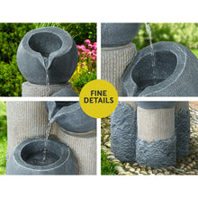 Load image into Gallery viewer, Gardeon Solar Water Fountain Features Outdoor 3 Tiered LED Lights Bird Bath
