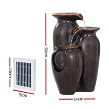 Load image into Gallery viewer, Gardeon Water Fountain Features Solar with LED Lights Outdoor Cascading 3 Tired
