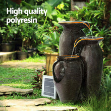 Load image into Gallery viewer, Gardeon Water Fountain Features Solar with LED Lights Outdoor Cascading 3 Tired
