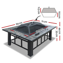 Load image into Gallery viewer, Grillz Fire Pit BBQ Grill Ice Bucket 3-In-1 Table
