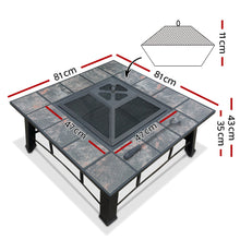 Load image into Gallery viewer, Grillz Fire Pit BBQ Grill Ice Bucket 4-In-1 Table

