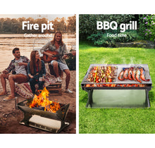 Load image into Gallery viewer, Grillz Fire Pit BBQ Grill Steel
