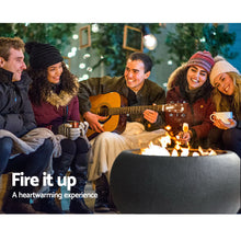 Load image into Gallery viewer, Grillz Fire Pit Bowl Black 61cm
