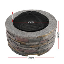 Load image into Gallery viewer, Grillz Fire Pit Table Round 70cm

