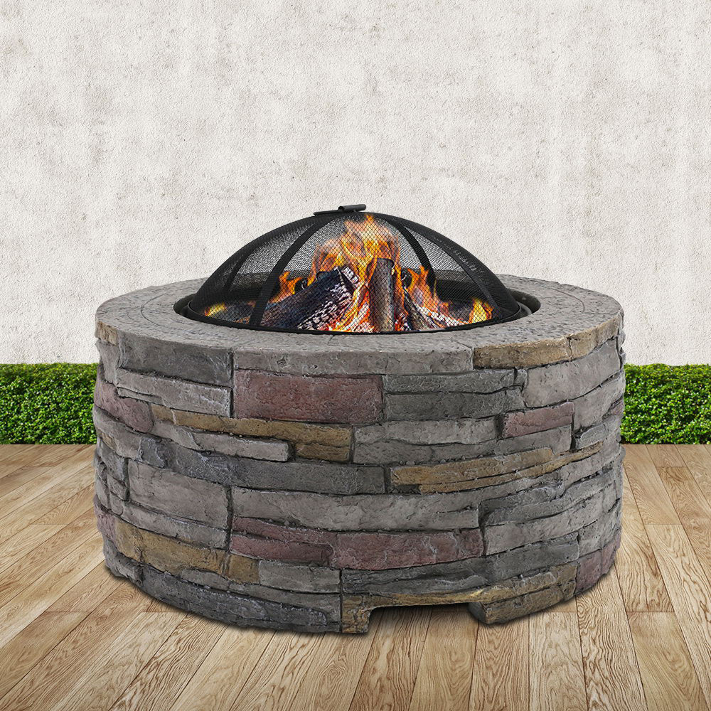 Grillz Fire Pit Table Round 70cm