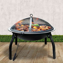 Load image into Gallery viewer, Fire Pit BBQ Charcoal Smoker Portable Outdoor Camping Pits Patio Fireplace 22"
