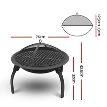 Load image into Gallery viewer, Fire Pit BBQ Charcoal Grill Smoker Portable Outdoor Camping Garden Pits 30"
