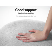 Load image into Gallery viewer, Artiss Round Velvet Ottoman Foot Stool Foot Rest Pouffe Pouf Padded Seat Grey
