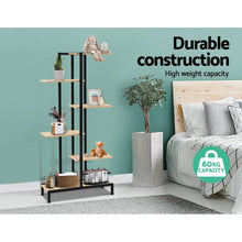 Load image into Gallery viewer, Artiss 6-tier Indoor Outdoor Metal Wood Plant Stand Garden Shelf Garden Display
