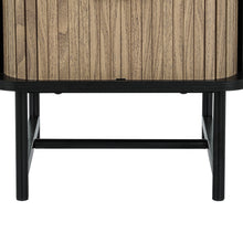 Load image into Gallery viewer, Artiss Bedside Table Side End Table Slidng Doors Storage Nightstand Black BORIS
