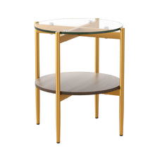 Load image into Gallery viewer, Artiss Coffee Table 45CM Round Tempered Glass Carol
