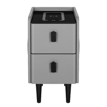 Load image into Gallery viewer, Artiss Smart Bedside Table 2 Drawers with Wireless Charging Ports LED Grey AIDA
