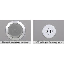 Load image into Gallery viewer, Artiss Smart Bedside Table 2 Drawers with Wireless Charging Ports LED Grey AIDA

