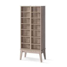 Load image into Gallery viewer, Artiss CD DVD Media Storage Display Shelf Folding Cabinet Bookshelf Bluray Rack Oak
