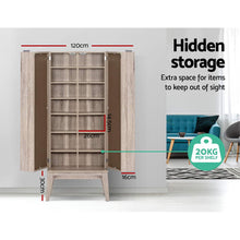 Load image into Gallery viewer, Artiss CD DVD Media Storage Display Shelf Folding Cabinet Bookshelf Bluray Rack Oak

