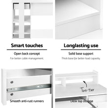 Load image into Gallery viewer, Artiss Office Computer Desk with Storage - White
