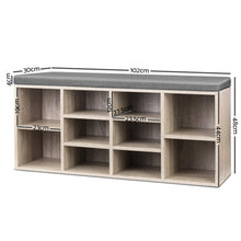 Load image into Gallery viewer, Bench Wooden Shoe Rack Storage
